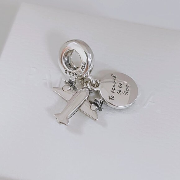 Pandora Propeller Plane Dangle Charm S925 Silver with box - Picture 6 of 7